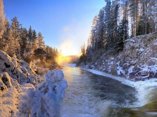 на водопад Кивач и органный концерт